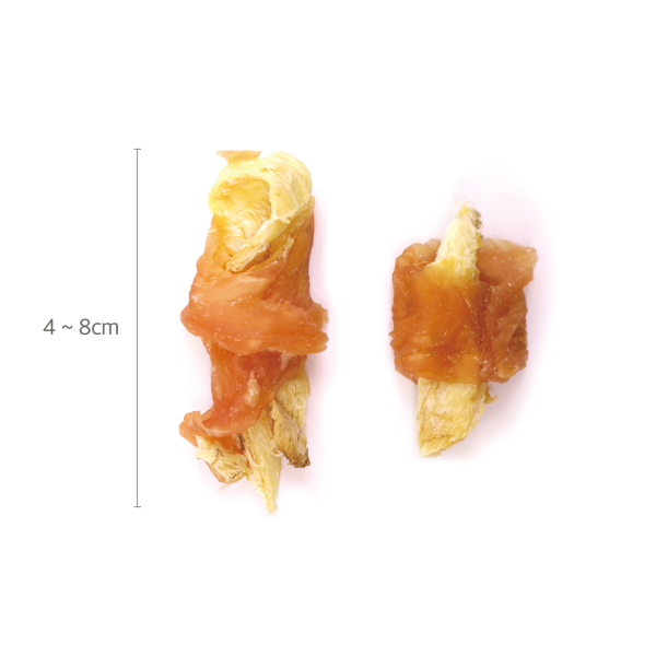 건강한육포 닭가슴살말이 황태 80g 강아지간식