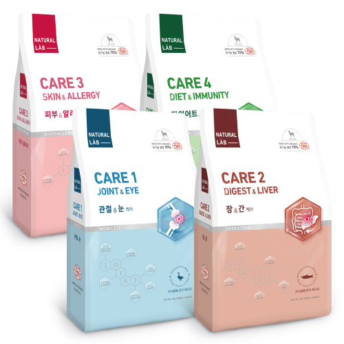 네츄럴랩 케어 가수분해 기능성 강아지사료 2kg모음