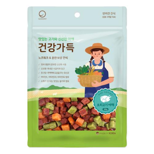 건강가득 강아지간식 오리고기 야채 300g