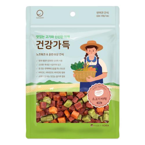 건강가득 강아지간식 소고기 야채 300g