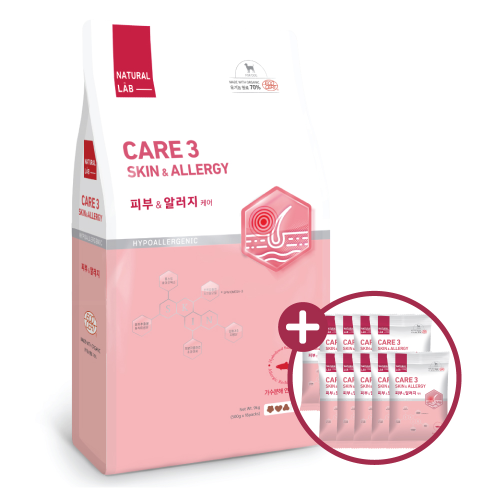 네츄럴랩 케어3 강아지사료 피부&알러지 9kg