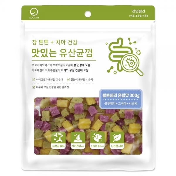 맛있는 유산균껌 블루베리혼합 300g 강아지간식