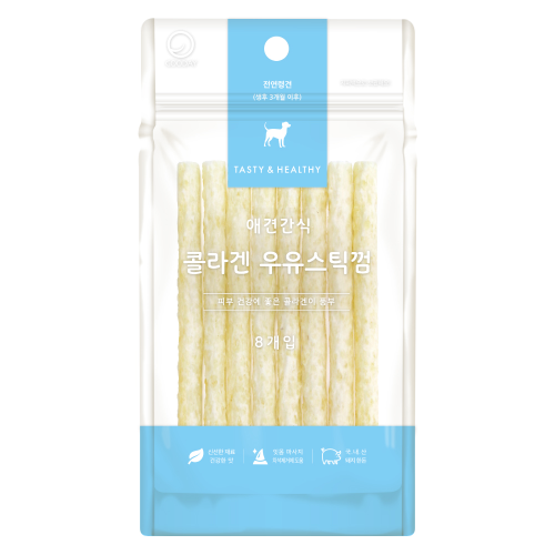 콜라겐 우유스틱껌 8개입 강아지간식