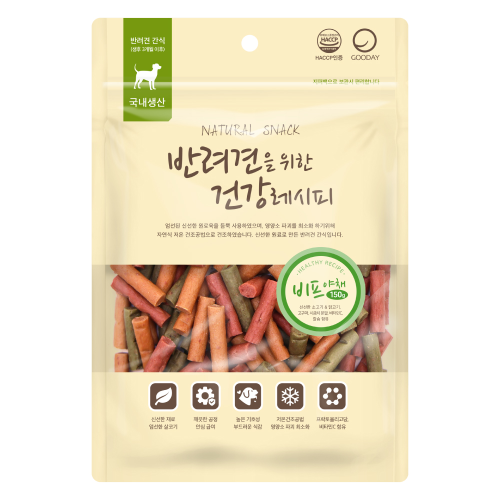 건강레시피 비프야채 150g 강아지간식