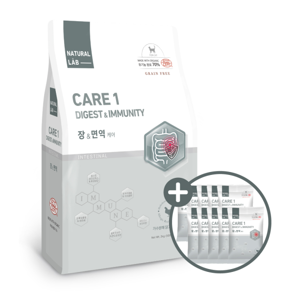 네츄럴랩 케어1 고양이사료 장&면역 2kg