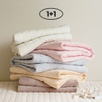 [1+1] 티라미수 웰포그니 극세사 누빔패드 (SS/Q) │4면 고무밴딩│