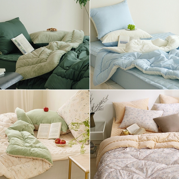 웰포그니 극세사 겨울 이불베개세트 모음 (11Colors)