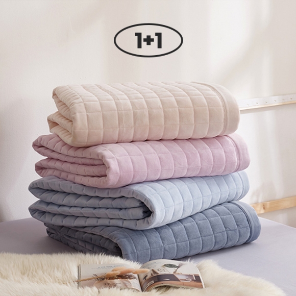 [1+1] 디어 웰포그니 극세사 누빔패드 (SS/Q) │4면 고무밴딩│