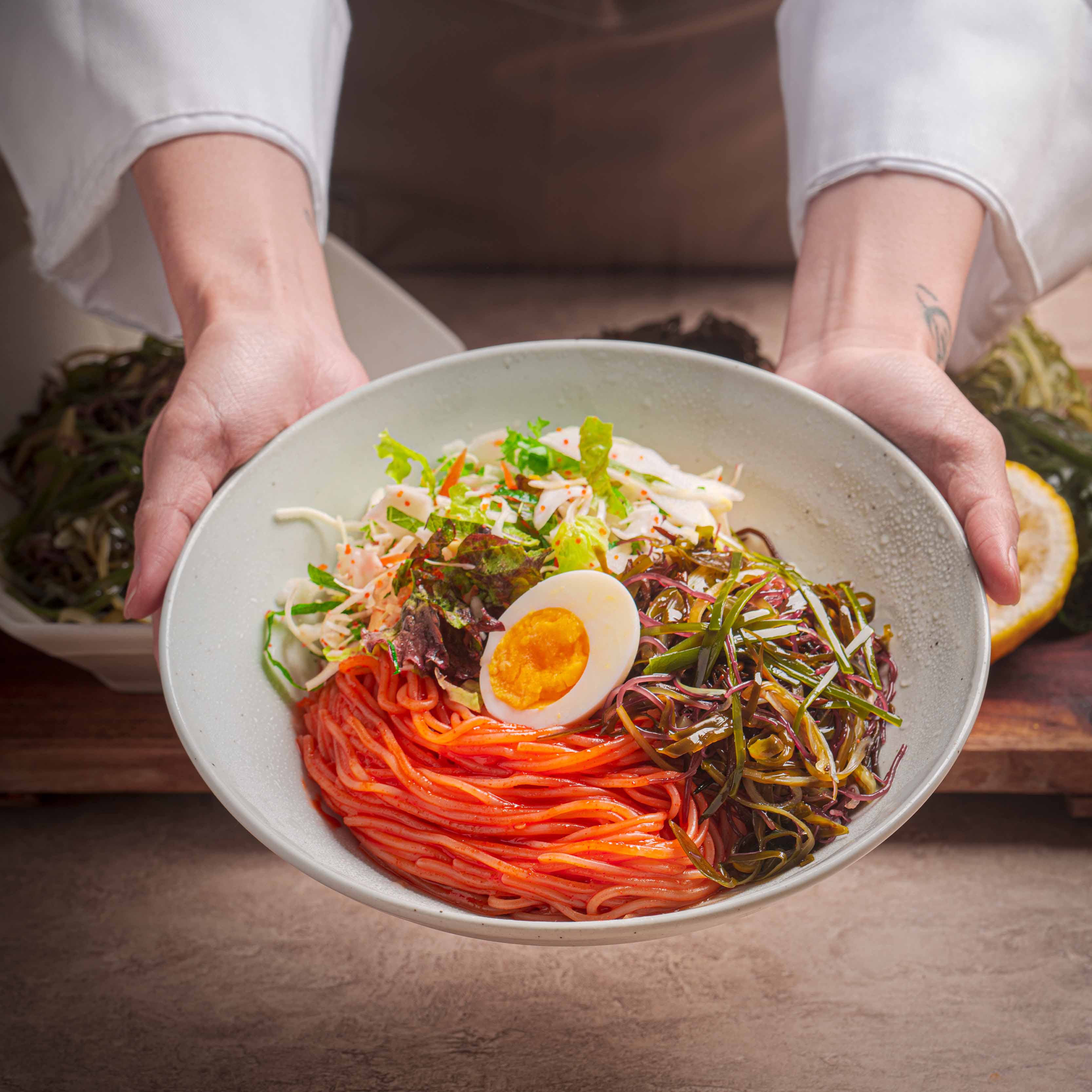 상큼하고 맛있는 유자해초쫄면 밀키트