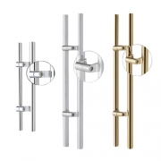 유리문손잡이(강화도어)TS 161(직결R) 400x센터200,700x센터340 &Phi;25,&Phi;32(3Color,2사이즈)