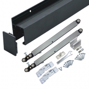 (재단가능) 삼우댐퍼레일 로라세트 양쪽댐퍼(50kg이하용,블랙벽면설치용) 2M