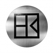 (제작상품) 유리문손잡이 로고제작 스텐 원형 판 손잡이 음각 250mm x 센터200mm x 5T