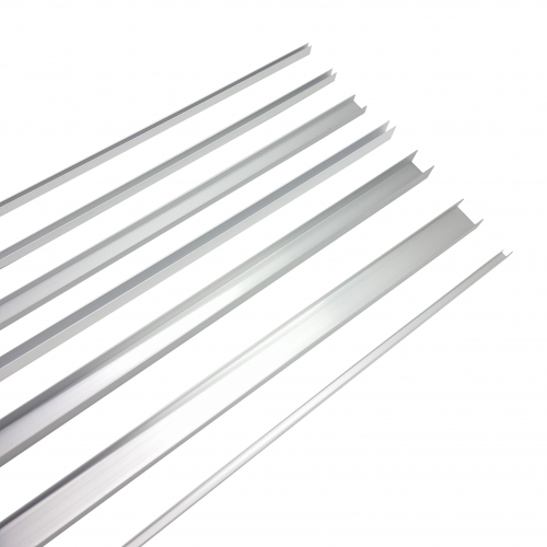 (재단가능) 알루미늄 ㄷ자 몰딩 재료분리대 엇각 실버 휨방지 쫄대 (7사이즈) 1T 3M