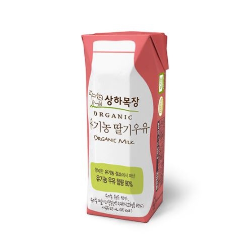 [상하목장] 유기농 딸기우유 (125mlx4) (유통기한: 23년 02월 25일)