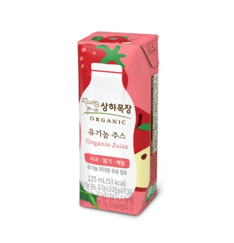 [상하목장] 유기농주스 사과딸기케일 (125mLx4)