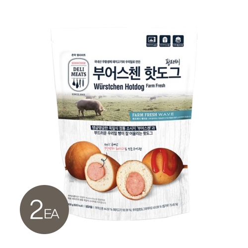 [존쿡델리미트] 부어스첸 핫도그 (300g) X2팩