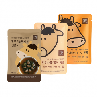 [성윤맘X설성목장] 한우 사골 어린이 곰탕 X2팩 + 한우 어린이 소고기 무국 X2팩 + 한우 어린이 사골 된장국 X2팩