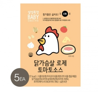 [태규맘X설성목장BABY] 닭가슴살 로제 토마토소스 100g X5팩