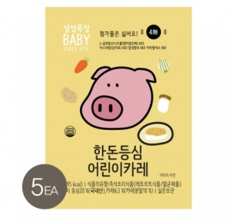 [태규맘X설성목장BABY] 한돈 등심 어린이 카레 100g X5팩