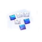 오스트리아산 크리스탈 2420 10mm (스와로브스키 정품) 비대칭 컷팅 사각 플랫백 평면 네일스톤 네일파츠