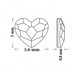 스와로브스키 2808 하트 3.6mm