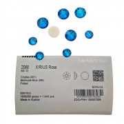 오스트리아산 크리스탈 2088 (스와로브스키 정품) 버뮤다블루 원형 평면 네일스톤 네일파츠