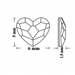 스와로브스키 2808 하트 6mm 네일스톤 네일파츠 셀프 네일아트재료