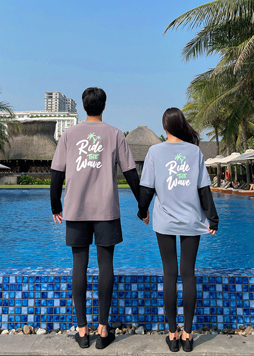 [M~2XL]라이드 래쉬가드 허니문 시밀러 커플룩