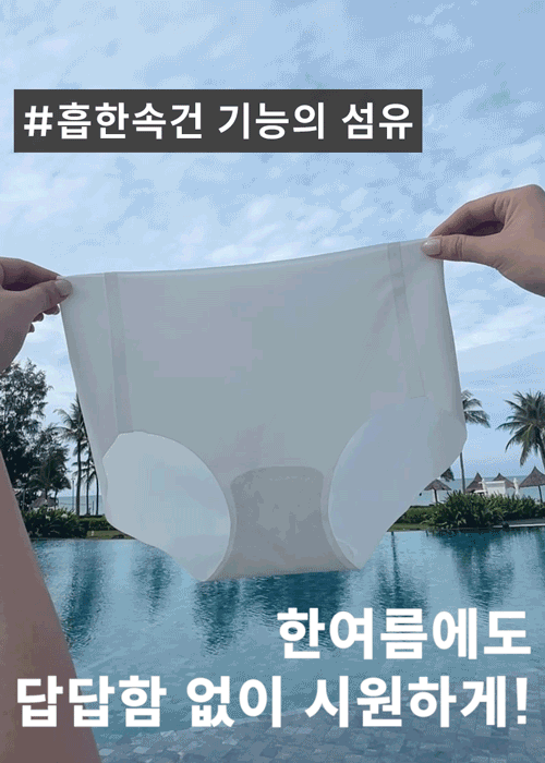 [M,L,XL]아이스 심리스 하이웨스트 팬티