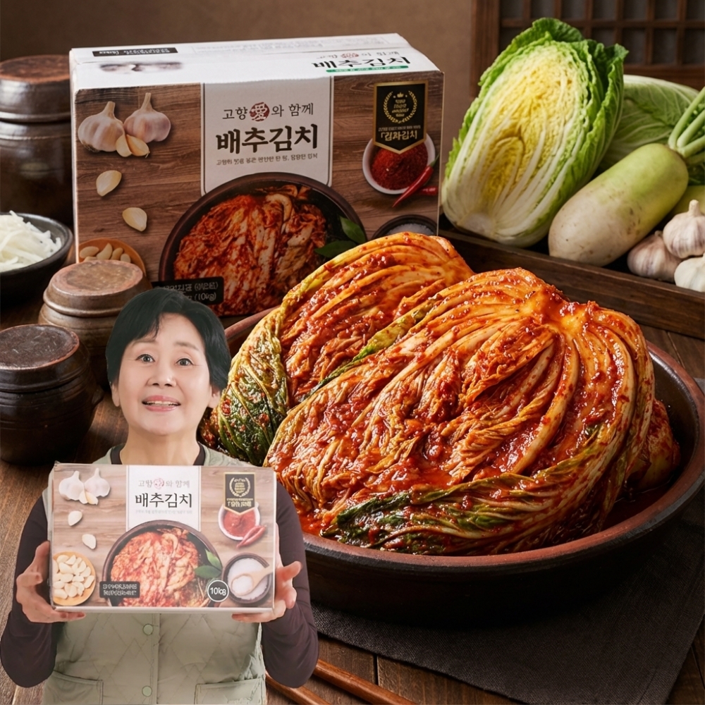 하이쇼핑 홍여진 고향애 명품 김치 10kg 포기 배추 맛있는 홈쇼핑 김치