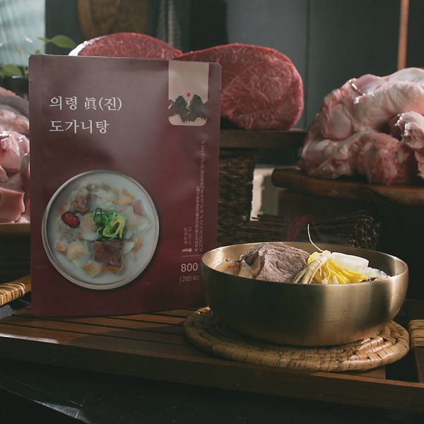 의령 진 도가니탕 800 g 4팩 12인분 도가니탕육수 300g 4팩 8인분 총 20인분