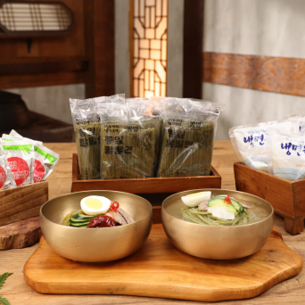 하이쇼핑 뽕잎 팔팔냉면 건강한면 물 비빔 냉면 180g 10팩 10인분