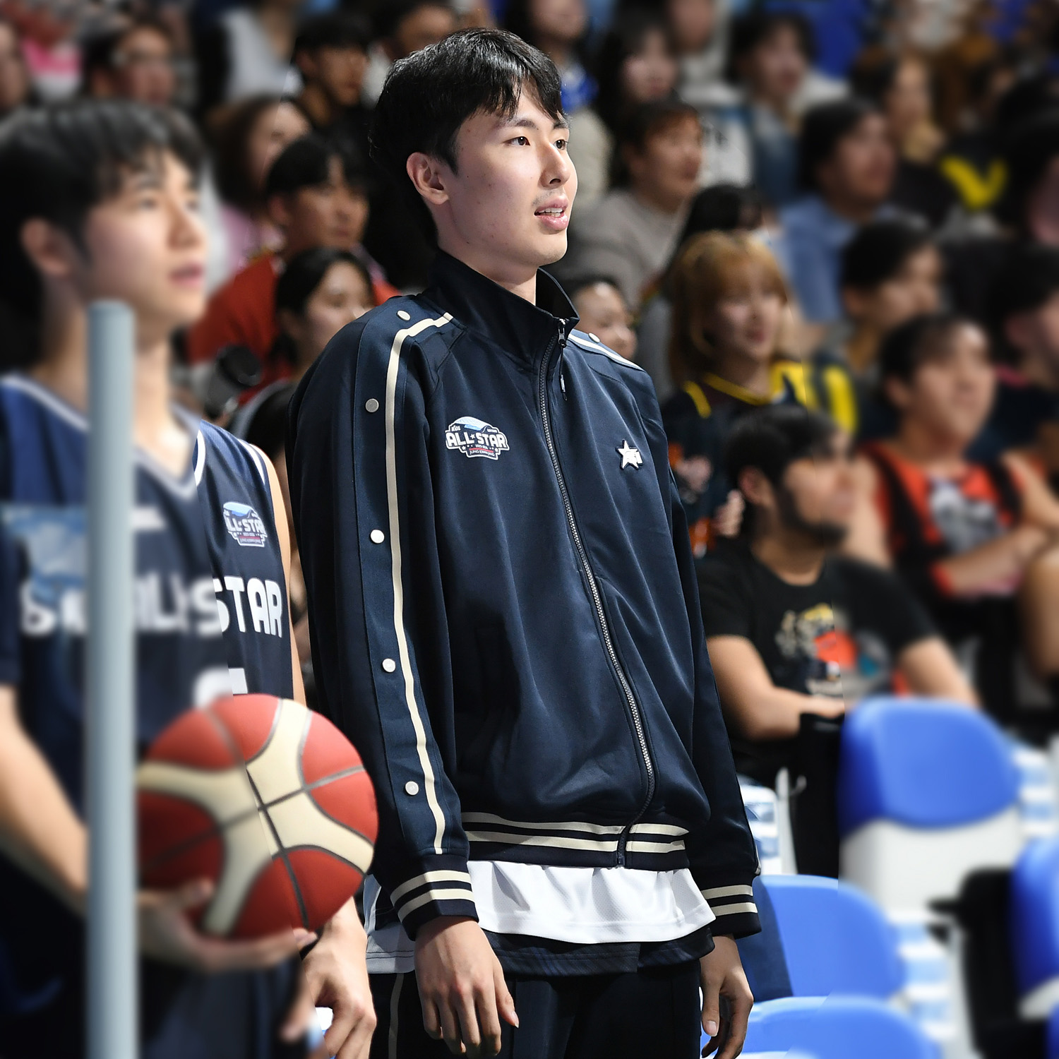 23-24 KBL 올스타 어센틱 사이드 버튼 트랙탑 (네이비)