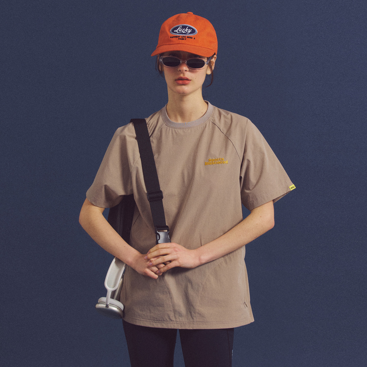 사이클링 우븐 하프 슬리브 (라이트베이지)