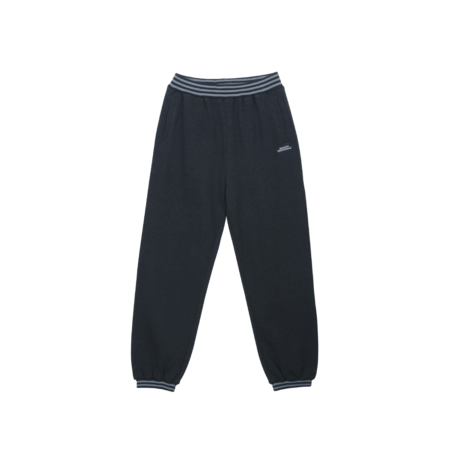 스포츠일러스트레이티드 스트라이프 립 배색 조거팬츠 (멜란지그레이)