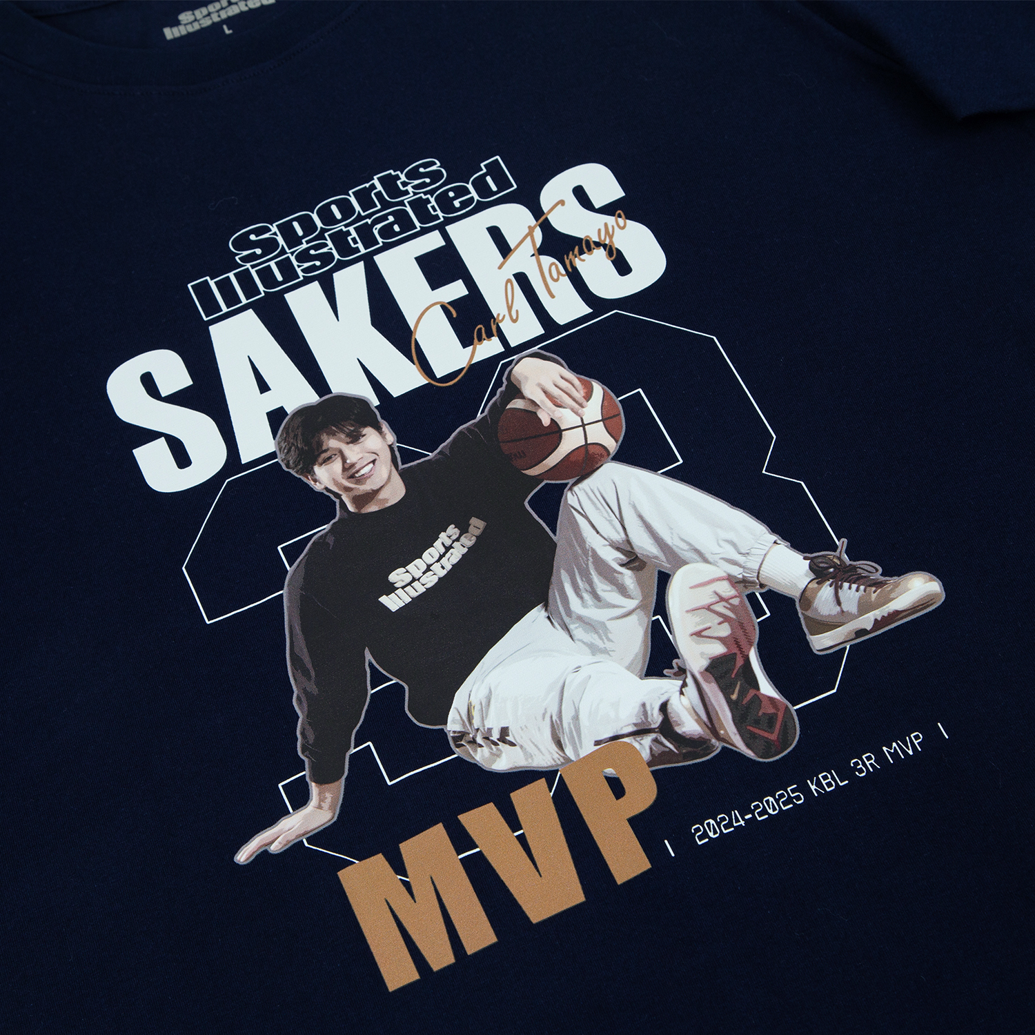 [24-25 KBL] 3ROUND MVP SI 라운드 티셔츠 (네이비)
