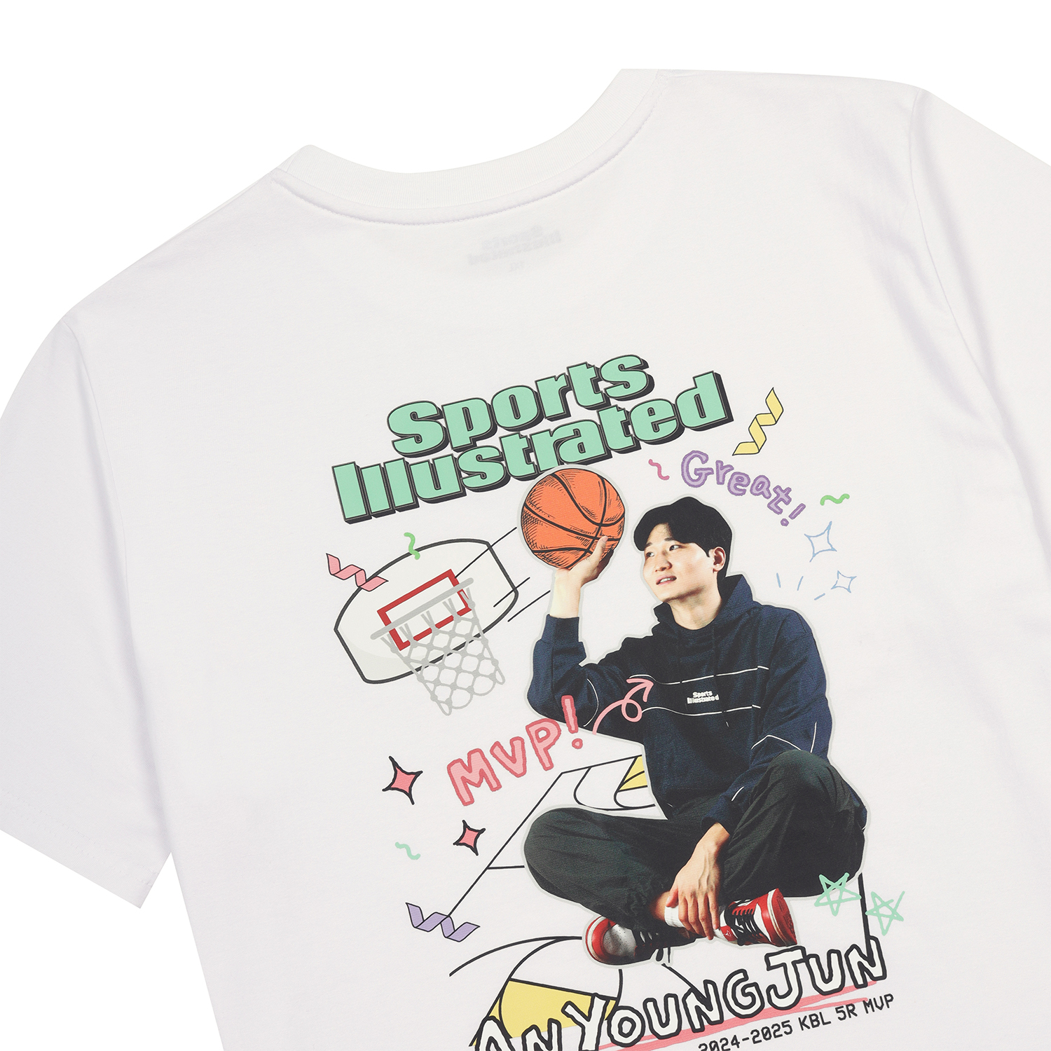 KBL 5ROUND MVP SI 라운드 티셔츠 (화이트)