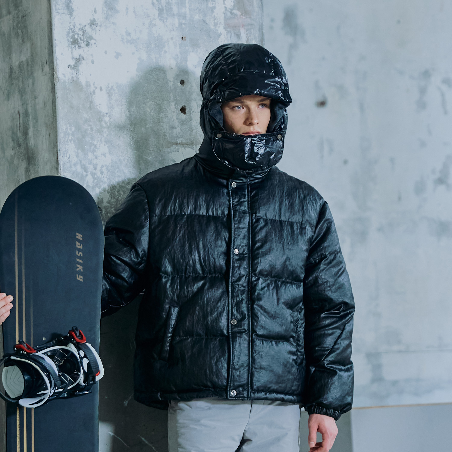 쏠라볼 하이넥 패딩 (블랙)