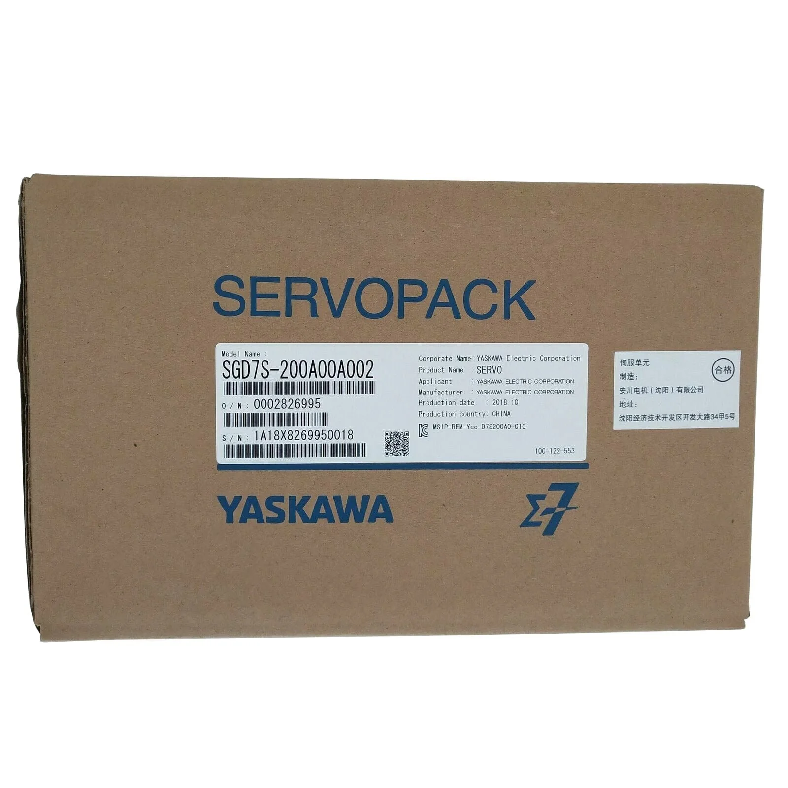 YASKAWA SGD7S-200A00A002