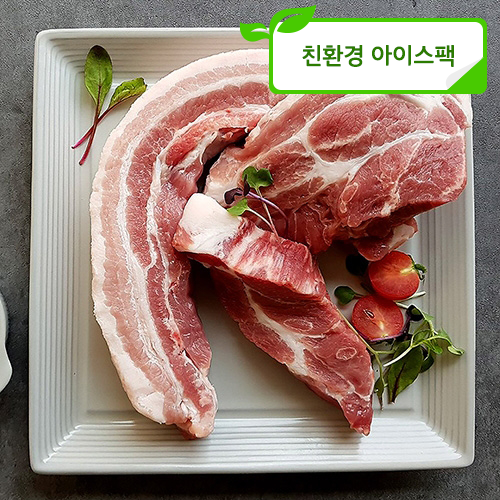 담아한포크 삼겹살+목살 에어프라이어/통도리 전용 1kg (삼겹살-500g / 목살-500g)