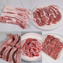 숨포크 특가세트 5kg (삼겹살-1600g / 목살-1600g / 앞다리살-800g / 등갈비-500g / 갈매기살-500g)