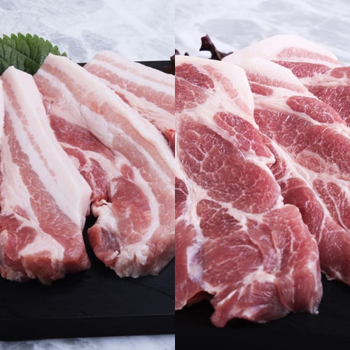 [CAMPIG] 도뜰한돈 캠핑삼목세트 1.6kg (삼겹살-800g / 목살-800g)