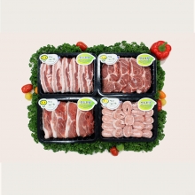 [한돈 선물세트] 강원산돈 선물세트 3호 2kg (삼겹살-500g / 목살-500g / 앞다리살-500g / 항정살-500g)