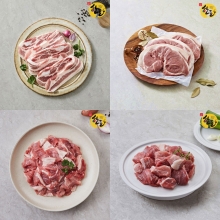 [반짝특가] 육류도가 삼앞세트 1kg (삼겹살-500g / 앞다리살-500g)