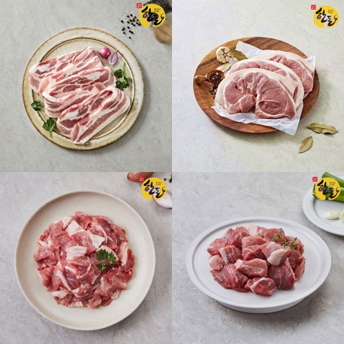 [반짝특가] 육류도가 삼앞세트 1kg (삼겹살-500g / 앞다리살-500g)