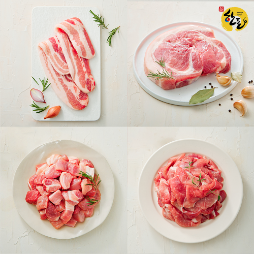 [반짝특가] 육류도가 삼앞세트 1kg (삼겹살-500g / 앞다리살-500g)