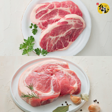 육류도가 목살 구이용+앞다리살 수육용 1kg (목살-500g / 앞다리살-500g)