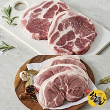 육류도가 목살 구이용+앞다리살 수육용 1kg (목살-500g / 앞다리살-500g)