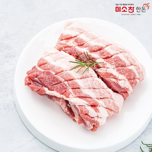 미소찬한돈 칼집삼겹살 구이용 1kg (삼겹살-1000g)