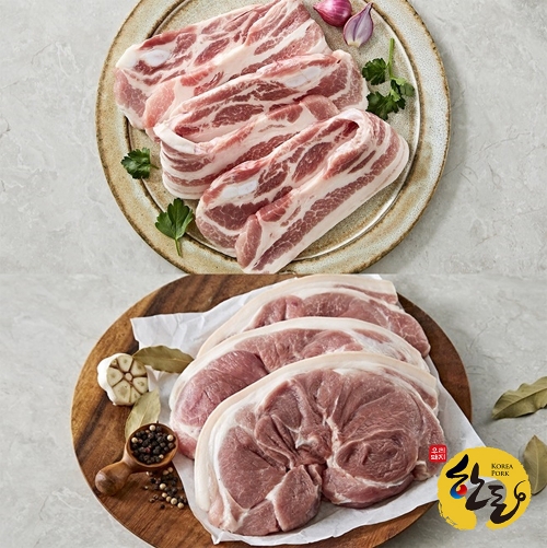 [1인 기획전] 육류도가 삼겹살 500g + 앞다리살 수육용 500g (삼겹살-500g / 앞다리살-500g)